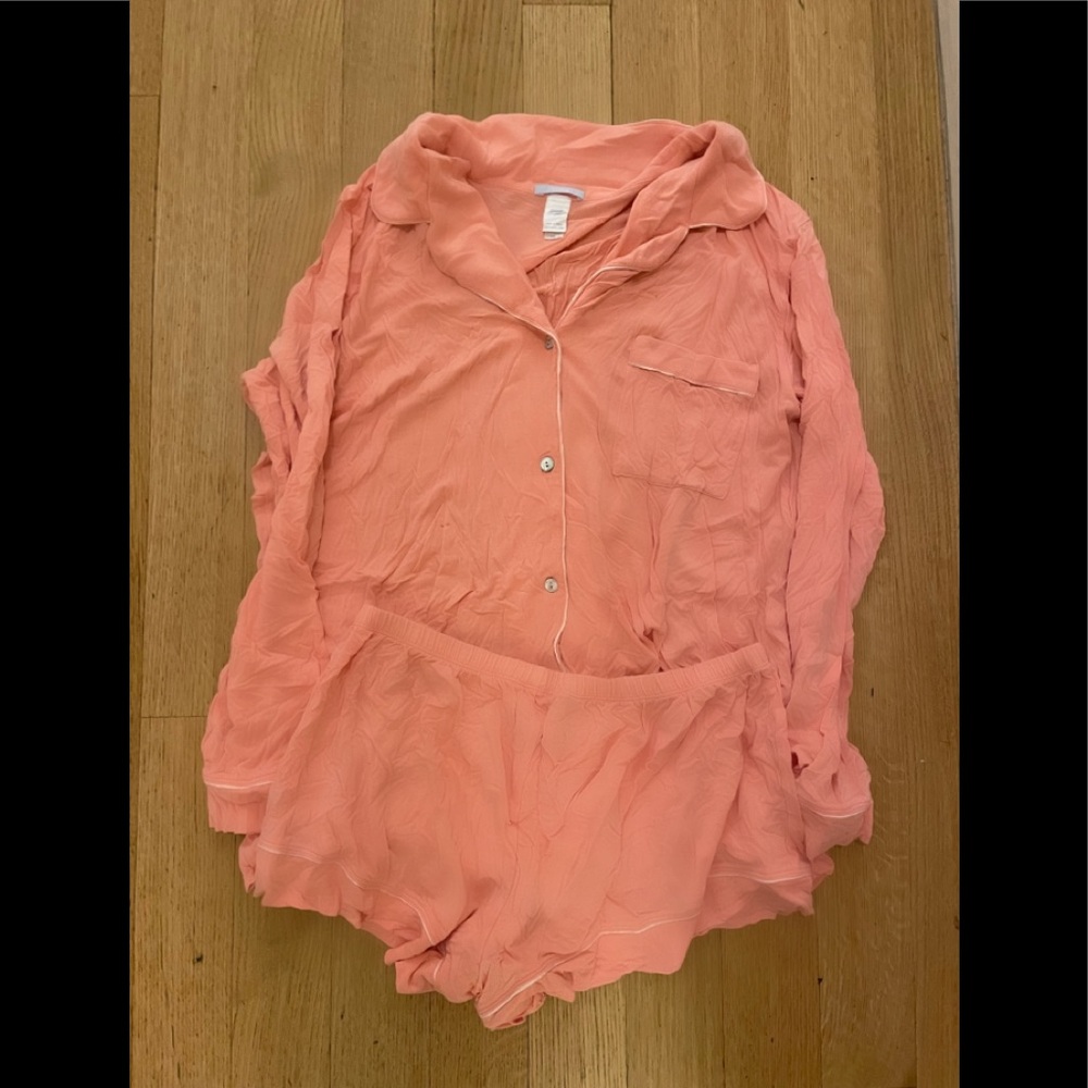 Eberjey Gisele Long Sleeve & Shortie Short PJ Set (M)